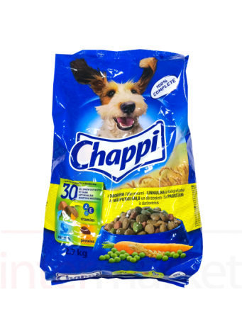Šunų maistas Chappi su paukštiena ir daržovėmis 2,7kg